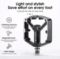 WEST BIKING 3 Bearings Aluminum Alloy Bicycle Pedals Widend Tread Mountain Waterproof Bike Pedals Road Bike Light Stylish Pedal 5.png